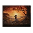 thumbnail image 3 of Designart "love Couple Landscape Luminous Embrace IV" Romantic Landscape Print on Natural Pine Wood, 3 of 5
