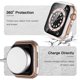 thumbnail image 4 of Estuche Compatible Apple Watch LANNMXG 42 mm Protector de pantalla templado HD paquete de 4 negro/trans, 4 of 5