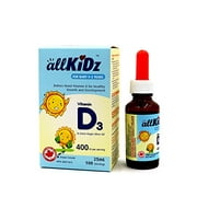 allKiDz® Vitamin D3 Drops for babies 400IU children toddler VD3 liquid