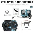 thumbnail image 5 of Heavy Duty Outdoor Collapsible Pet Bike Trailer with 16-Inch All-Terrain Wheels & Universal Hitch – Foldable Dog/Cargo Carrier Cart for Bicycles, 5 of 7