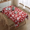 thumbnail image 2 of Red Christmas Santa Pattern Rectangle Tablecloth 60"x84",Waterproof Polyester Rectangle Table Cloth, Wipeable Spillproof Polyester Tablecloth for Dining, Camping, Indoor and Outdoor, 2 of 5