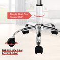 thumbnail image 4 of YRLLENSDAN Rolling Stool，Shop Stools with Wheels Garage Stool Salon Shop Stool Adjustable Stool Tattoo Stool with PU Cushion (Black), 4 of 7