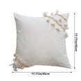 thumbnail image 3 of Zmeidao Throw Pillow with Tassels, Soft Solid Decorative Throw Pillow for Couch Bedroom Car Living room Bedroom Home Decor, 17.71x17.71in, 3 of 6