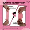 thumbnail image 5 of Taba Squishy Handmade Sticky, Kawaii Biscuits Squishies Fur Ball, Pinch Family Pink Cookie YoYo Squishy Toy Cute Kawaii Stress Relief Toy (Black), 5 of 5