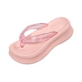 thumbnail image 3 of Willtoo Women's Summer Jelly Flip Flops Sandals Casual Comfortable Thick Sole Sandals for Outdoor Beach Walking and Daily Wear, 3 of 7