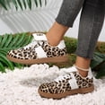 thumbnail image 5 of Domzle Women Retro Gum Sole Fashion Sneakers | PU Leather Classic Tennis Walking Shoes Anti Slip Trainers Brown 39, 5 of 8