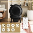 thumbnail image 3 of HLR 70L Smart Automatic Self-Cleaning Cat Litter Box, APP Control/Integrated Safety Protection, Cat Ears Design, Black, 3 of 10