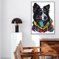 thumbnail image 5 of Hudo Wall Art - Funny Dog Canvas Poster for Kids' Room - Collie Dog colorful art print, Canvas Painting Puppy Artwork, Watercolor Artwork Print For Bedroom, 5 of 5
