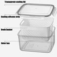 thumbnail image 5 of Household Transparent Plastic Food Storage Box-Including Drain Basket, Leak Proof & Freshness Fridge Organizers and Storage with Removable Colander (Blue, 8.94 * 6.5 * 4.53in), 5 of 8