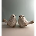 thumbnail image 2 of Farmhouse Bird Decor Resin Bird Figurines - Set of 2, Vintage & Modern Bird Decor Statue for Home Decor Accents, Cottage Bird Ornaments Decoration New White Carved Rustic Bird Figurine, 2 of 5