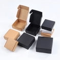 thumbnail image 2 of 30pcs Black/White/Kraft Packaging Earring Jewlery Paper Box Gift Cardboard Box Jewelry Display Storage Packing Box brown 4x4x2cm-30pcs, 2 of 4