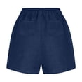 thumbnail image 3 of Vhkiploz Plus Size Summer Board Shorts for Women's Drawstring Beachwear Bermuda Shorts Solid Color Wide Leg Running Shorts with Side Pockets, 3 of 9