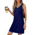 thumbnail image 1 of Vestido EVALESS, verano 2026, moderno, cuello en V, sin mangas para mujer, 1 of 5