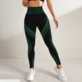 thumbnail image 7 of FENGGHAO Women's Casual High Waisted Breathable Tapered Yoga Pants With Color Blocking Tight Fitting Hip Lifting Striped Sports Yoga Leggings, 7 of 7