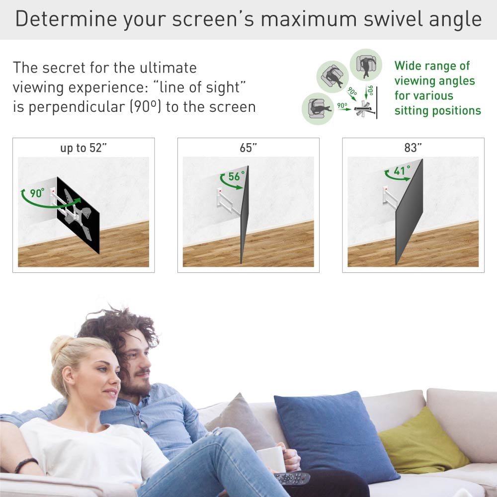 Barkan Full Motion TV Wall Mount 40 - 70 inch Long Patented Lifetime Warranty UL Listed