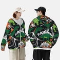 thumbnail image 3 of Rocae Dinosaur Skeleton Print Breathable Sun Protection Hoodie Quick-Dry Lightweight Long Sleeve Hoodie Unisex Running Sports Shirt XX-Large, 3 of 9