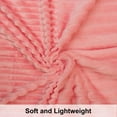 thumbnail image 6 of Ntbay Flannel Fuzzy Soft Warm Cozy Toddler Blanket, Fluffy Warm and Lightweight Reversible Stripes Design Toddler Plush Blanket for Stroller, Crib, Travel, 30" x 40", Pink, 6 of 6