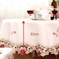 thumbnail image 3 of Nappe Style Rural Brodée Ronde Décoration Maison Hôtel, 3 of 10