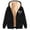 Black, variant on Unisex Heart Sketch Print Zip Up Sherpa Lined Hoodie Long Sleeve Warm Fleece Jacket With Pockets 1pc M-3XL True To Size