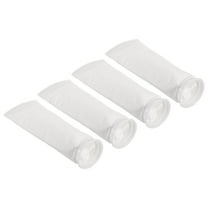 4 Inch Ring Filter Socks 5 Micron, 4 Pack Mesh Bags Pool Skimmer Basket, White