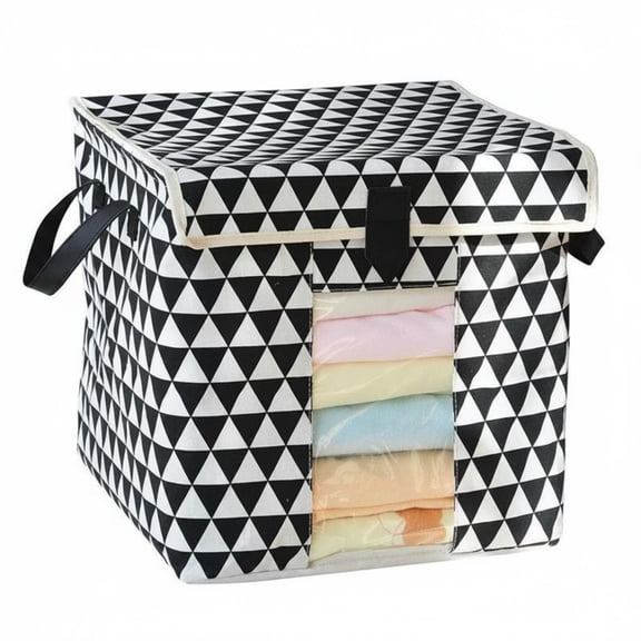 EHJRE Organizer Bin Clothes Container Storage Box Reinforced Handles for Easy Lifting Under Bed Closet and Shelves