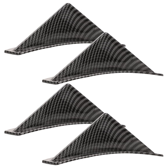 MLINS 4pcs Universal Rear Diffuser Shark Bumper Curved Shape Rear Bumper Diffuser Shark Fin Trim Covers Decoration Set Lip Wing Splitter