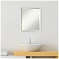 thumbnail image 5 of Amanti Art Paige White Silver Beveled Wood Bathroom Wall Mirror, 5 of 10