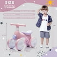 thumbnail image 5 of Baby Toddler Balance Bike with Bubble Machine for 1 Year Old Children,4 Wheels Kids Balance Bike w/Bubble Maker,Kids Ride on Toys w/Music,Headlight for Ages 12-36 Months Boys Girls (Light Pink), 5 of 7