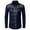Blue, variant on Shirts for Men Western Cowboy Embroidered Long Sleeve Button Down Lapel Business Blouses Casual Comfortable Slim Fit Summer Tops Black L