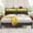Black, variant on Greenstell Twin LED Bed Frame with Headboard Storage - Charging Station, Dark Gray