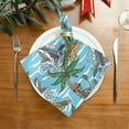 thumbnail image 3 of GZHJMY Palm Tree & Shark Cloth Napkins Set of 4 Pack, Washable Soft Table Dinner Napkins 20 inch for Kitchen, Hotel, Party, Wedding Washcloths, 3 of 7