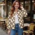 thumbnail image 2 of DISNIMO Leopard Print Sweatshirts for Women V Neck Jackets Long Sleeve Outwear Zipper Sweatshirts for Fall Winter, 3XL, 2 of 7