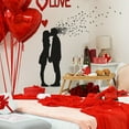 thumbnail image 5 of chaungfeng Valentine's Day Wall Decals, Wall Stickers Black Wall Mural Decors, Valentines Peel and Stick Wall Mural for Wedding Anniversary Party Home Decor Living Room, 5 of 6