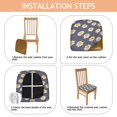 thumbnail image 4 of Sunflower Seat Covers for Dining Room Chairs Set Of 6,Stretch Printed Washable Chair Seat Cover with Elastic Ties and Button,Removable Waterproof Couch Cushion Covers, 4 of 6