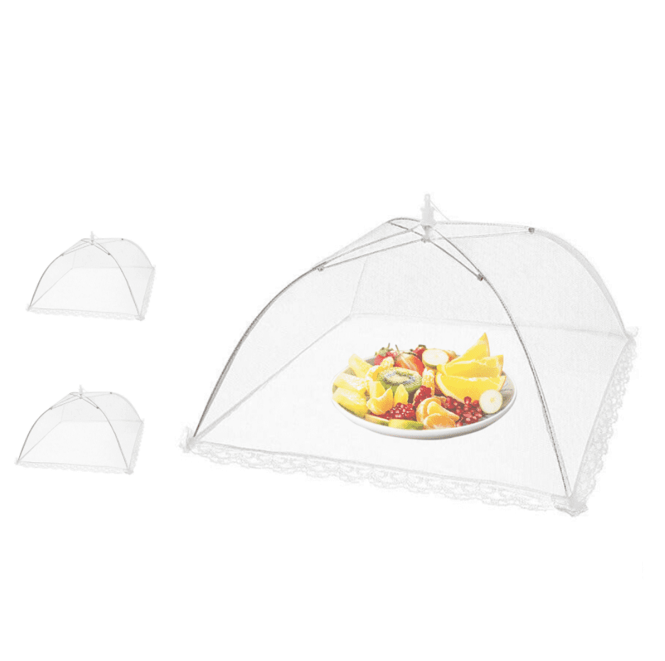 3 Pack Large PopUp Mesh Screen Food Cover Tent Umbrella, 17 inch