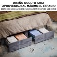 thumbnail image 4 of Base de Cama Full Gris Terciopelo con Luz LED, Enchufe EE.UU., 2 Cajones en el pie de cama y estante integrado en cabecero, 4 of 9