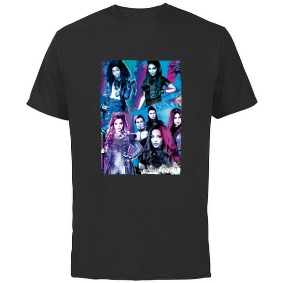 Disney Descendants 3 VK Kids - Short Sleeve Cotton T-Shirt for Adults -Customized-Black
