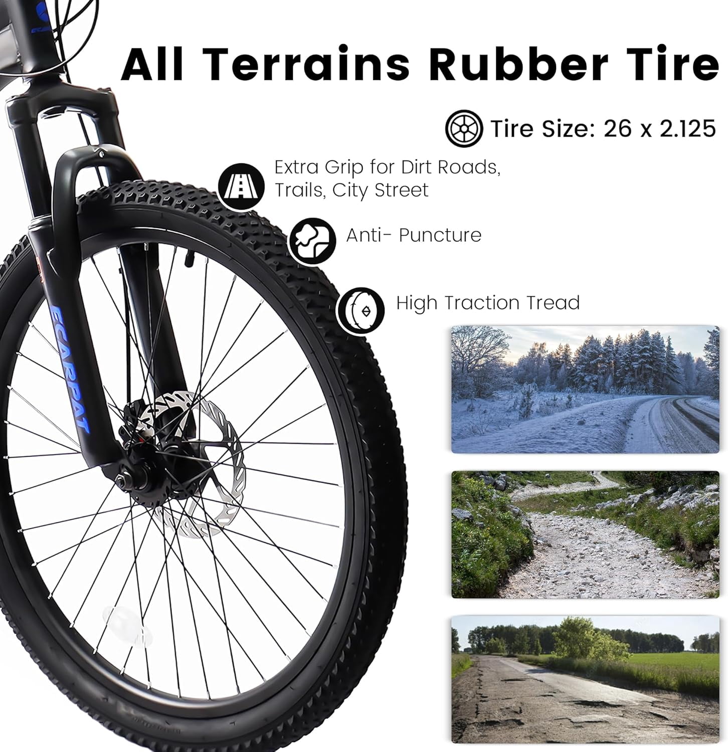 UPANBIKE Mountain Bike for Women Men Teens 24/26/27.5 Inch Wheels, Dual Full Suspension 21-Speed Steel Frame Birthday Gift Commuter to School Work Outdoor Sports Cycling