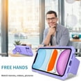 thumbnail image 5 of Decase For iPhone 11,6.1 inch,Slim Shockproof Kickstand Slide Camera Lens Protector Hard PC Case Cove,Purple, 5 of 11