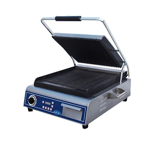 Globe GPG14D Deluxe Sandwich Grill with Grooved Plates - 1800W