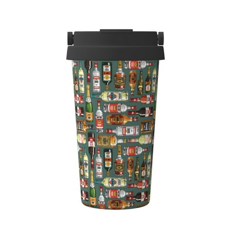 

Junzan Alcohol Bottles for Stainless Steel Vacuum Insulated Tumbler - Reusable Insulated Cold Brew Iced Coffee Cup Thermos -Gifts for Women Men Him Her