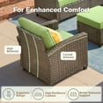 thumbnail image 5 of Vcatnet Outdoor Patio Furniture Sets 5 Pieces All Weather High Back Sectional Sofa PE Rattan Wicker Conversation Set with Ottoman for Porch,Backyard,Green, 5 of 8