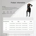 thumbnail image 3 of Doomiva Womens Cutout Front Zipper Patent Leather Dress Long Sleeve Bodycon Dresses for Nightclub Black XL, 3 of 3