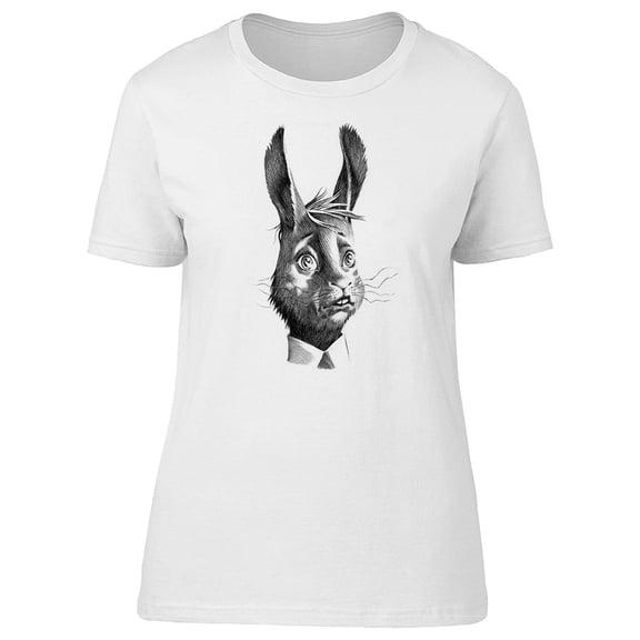 Hand Drawn Worried Hare Tee Men's -Image by Shutterstock