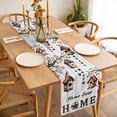 thumbnail image 3 of Sweet Home Table Runner 70 Inches Long Farmhouse Dress Scarves, Western Stars Bird Houses White Wood Plank Dining Tablerunner for Coffee Table/Kitchen Island/Party Décor, 13" x 70", 3 of 8