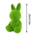 thumbnail image 3 of 6-Pack Easter Flocking Plush Bunny Decorations, Easter Decoration Scene Layout For Home Lawn Garden Party, Soft Plush Bunnies With Flocked Surface Ideal For Creating Charming, 3 of 7