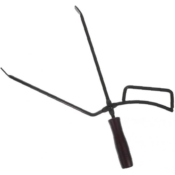 Botao 1 clip para carbón de barbacoa, clip duradero para carbón de barbacoa, mango de madera ergonómico, pinza para chimenea, abrazadera para carbón, clip para fuego de carbón al a