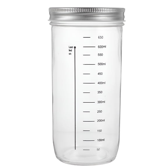 ACDANC 1 Set Sourdough Starter Jar Glass Storage Bottle Glass Jam Bottle Honey Jar Container