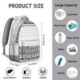 thumbnail image 6 of Retro Boho Chic Backpack - Fits 17 Inch Laptop & Notebooks | Heavy Duty Tribal Design, Water-Resistant Fabric for School, Commuting & Adventures, 6 of 6