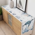 thumbnail image 4 of Ocean Turtle Table Runner - 70 Inch Long, Kitchen Dining Table Runner Dresser Scarves, Coastal Coral Seagrass Starfish Farmhouse Decor for Coffee Tables Wedding Party Banquet, 4 of 8